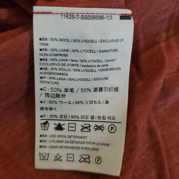 Arc'teryx Pink 3/4 Sleeve Relaxed Ribbed Wool Blend Athletic Blouse Size Small - Picture 3 of 5